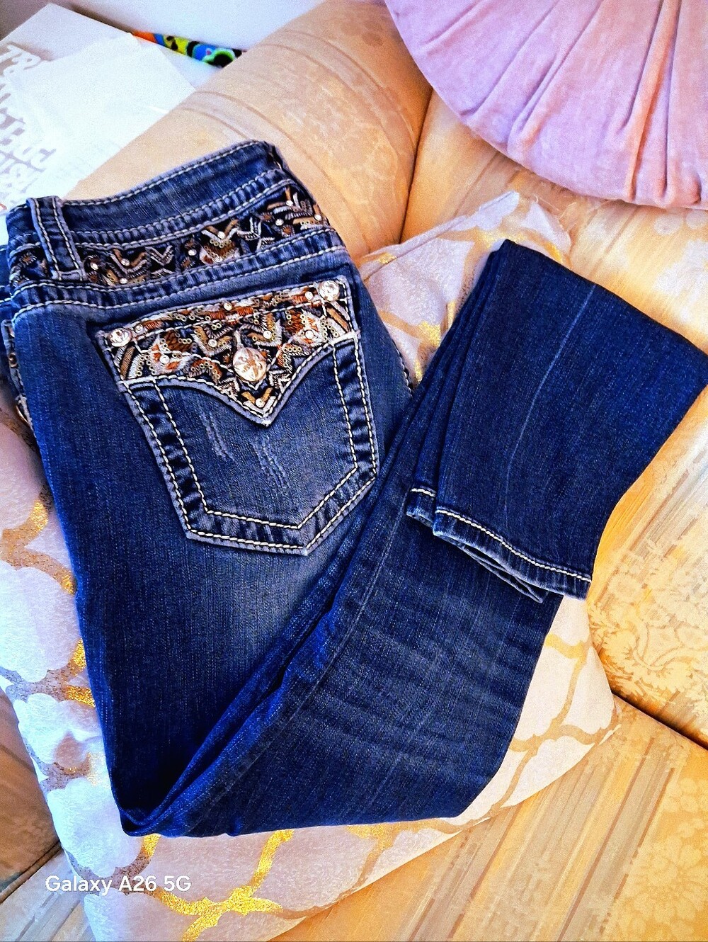 Embellished Dark Blue Women’s Jeans